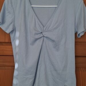 Calvin Klein Sky Blue Twist Front Tee